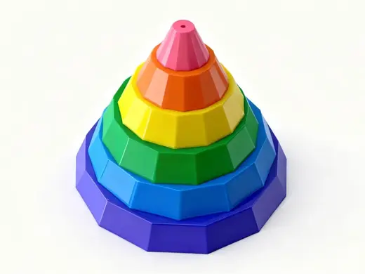 多彩金字塔 益智玩具