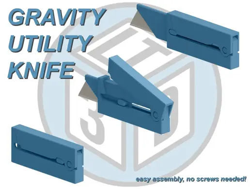 LTslide: 3D printed gravity utility knife