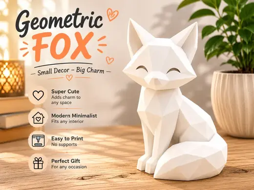 Cute Geometric Fox