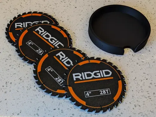 Ridgid coasters - drink coasters - tool guy