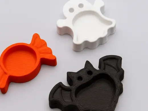 Halloween Candy, Ghost & Bat Dish Set