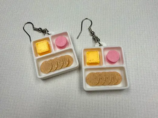 Lunchables Ham & Cheese Earrings