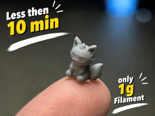 Mini Wolf - 10 Min - No Support - 1g Filament