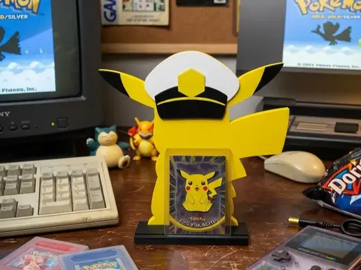 Captain Pikachu card display stand