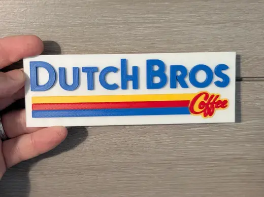 Dutch Bros Coffee logo sign plaque 2-sizes