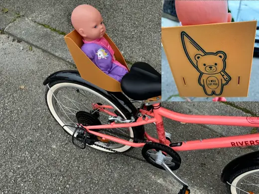 Bicycle Baby doll back seat