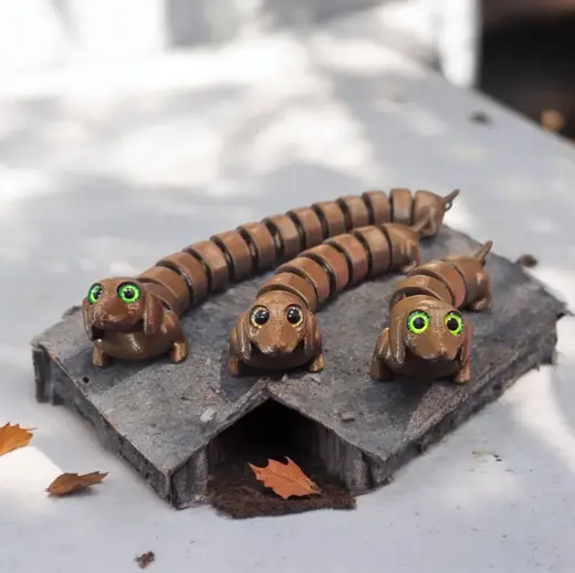 Articulated Dachshund - 6mm glass eye compatible