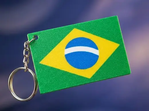Chaveiro Brasil - Facil e leve de imprimir(AMS)