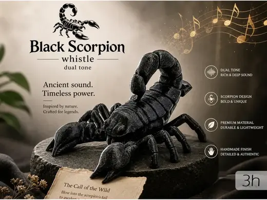 Black scorpion whistle - dual tone