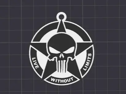 punisher keychain/charm
