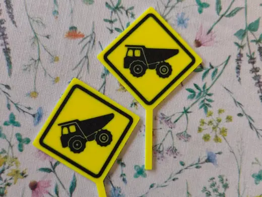 Construction sign truck