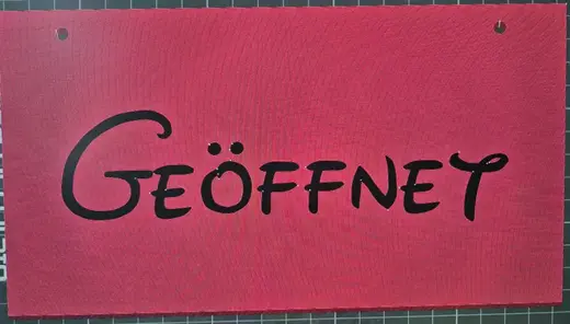 Tür Schild Geöffnet geschlossen / open close