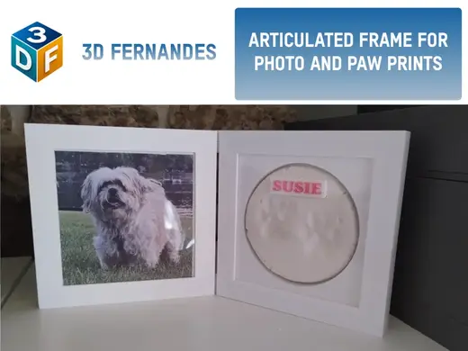 ARTICULATED FRAME FOR PHOTO AND PAW PRINTS
