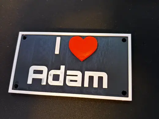 I Heart Adam Vex Robotics Plate