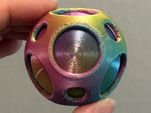 Spinning Sphere Inside Sphere Fidget Toy