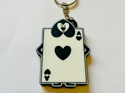 Ace of Hearts keychain
