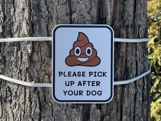 Please Pick Up After Your Dog Sign - Poop