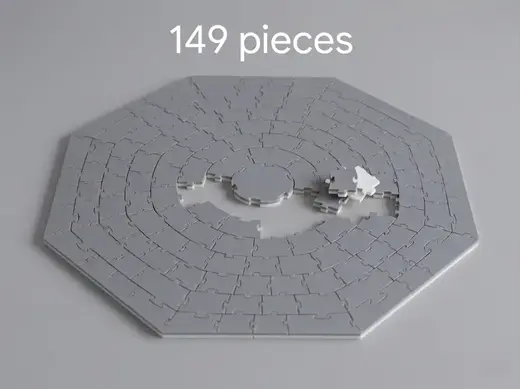 Minimalist Octagon Puzzle - 149 Pieces