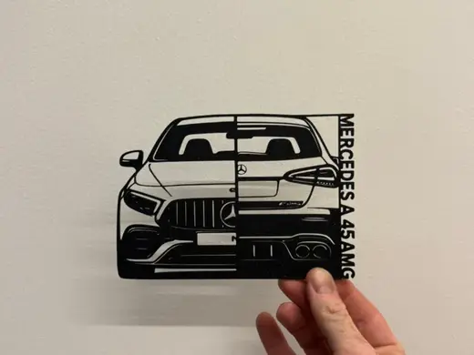 silhouette Mercedes A Class A45S AMG Mural art