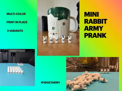 Super Cute - Mini Rabbit Army Prank