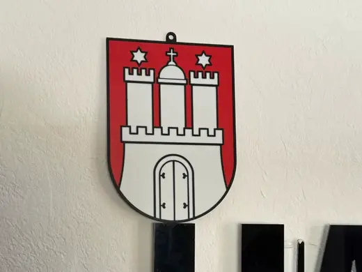 Hamburg Wappen Wandbild