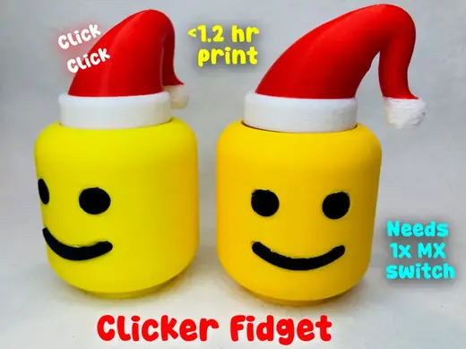 Santa Building Block Head Clicker Fidget (<1.2 hr)