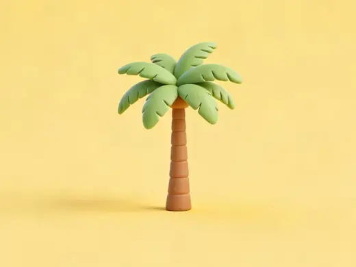 椰树-微缩模型植物系列-儿童过家家涂色玩具