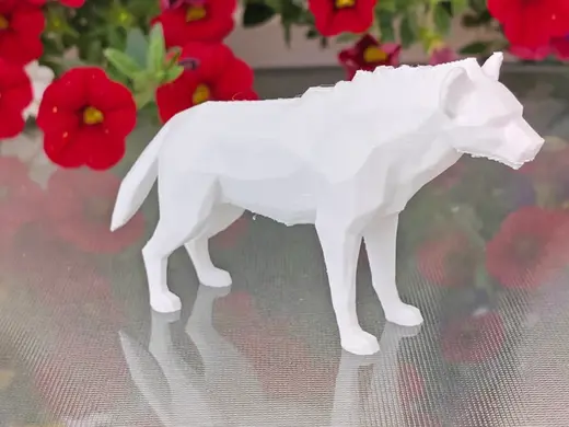 Geometric Low Poly Hyena Figurine
