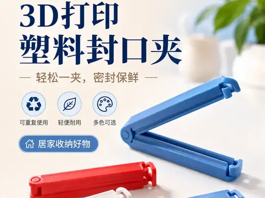 可重复使用塑封夹|零食袋封口实用小工具