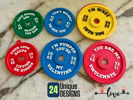 Love Weight Plates - Valentines Gift