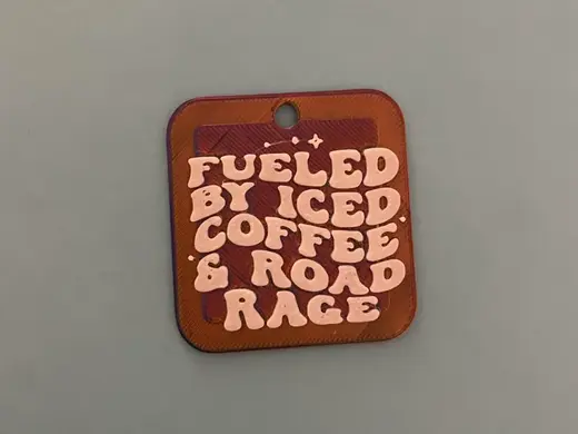Fueled by iced coffee and road rage keychain