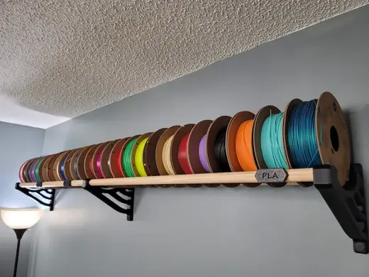 Filament Shelf Brackets - 1 Inch Dowel Rod