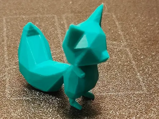 Low poly nine tail fox