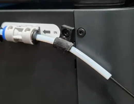 PTFE Tube mount behind printer for Bambu Lab P1/X1