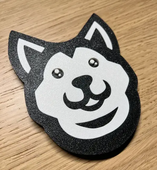 Husky dog puzzle, ornament