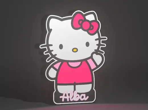 Cartel / lámpara luminosa Hello Kitty (Alba)