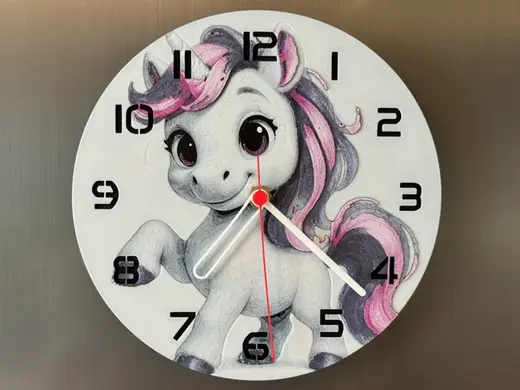 wall / desk clock cute unicorn