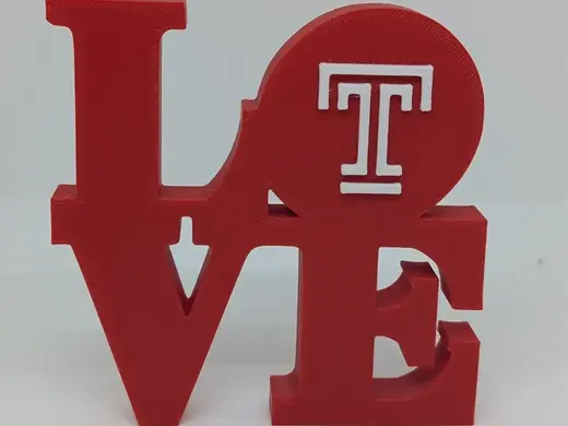 Temple University Love Park Sign