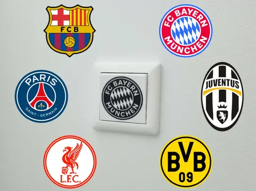 Fußball Fan Logo für Lichtschalter Gira System 55