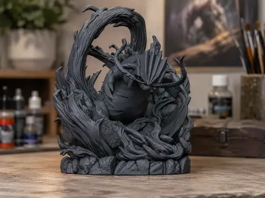 Primal Groudon Diorama Statue