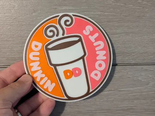 Dunkin Donuts coffee logo sign plaque 2-sizes