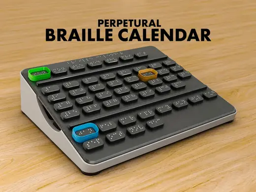 Perpetual Tactile Braille Calendar
