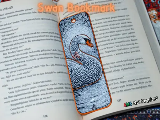 Celtic Knot Swan - Hueforge Bookmark