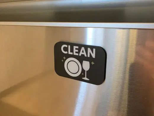 Magnetic Dishwasher Sign - Clean/Dirty