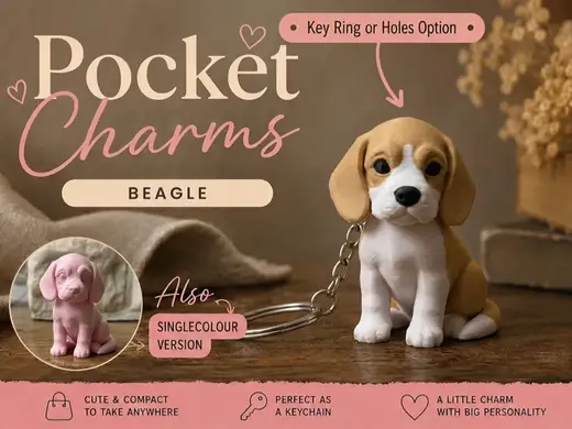 Beagle Keychain Pocket Charms