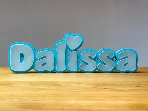 Namenlampe Dalissa | LED Lampe im Kinderzimmer
