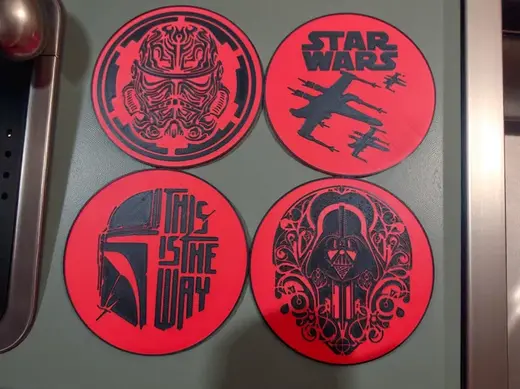 Star Wars Red Dawn Style Coasters