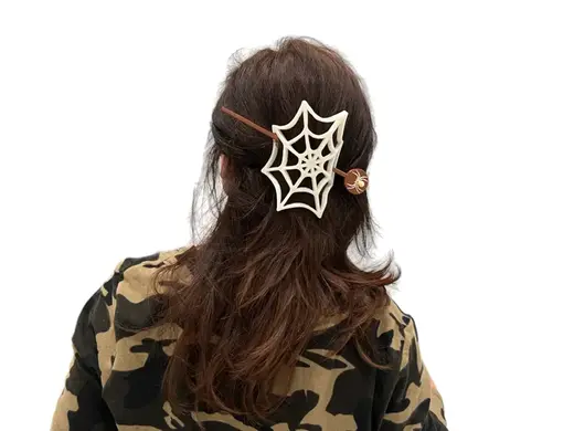 Spider Web Hair Pin Clip Barrette