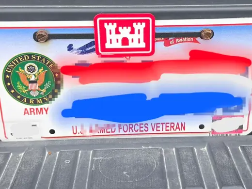 Combat Engineer license plate topper