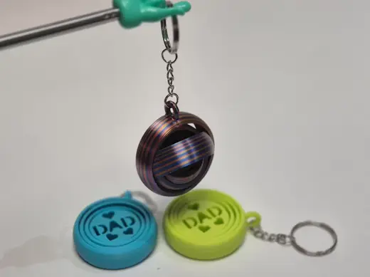 DAD Heart Gyro Fidget Keychain Free to sell